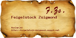 Feigelstock Zsigmond névjegykártya